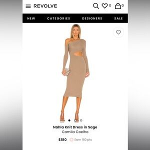 CAMILA COELHO NAHLA KNIT DRESS IN SAGE